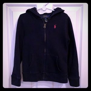 Girls Polo Hooded Sweatshirt